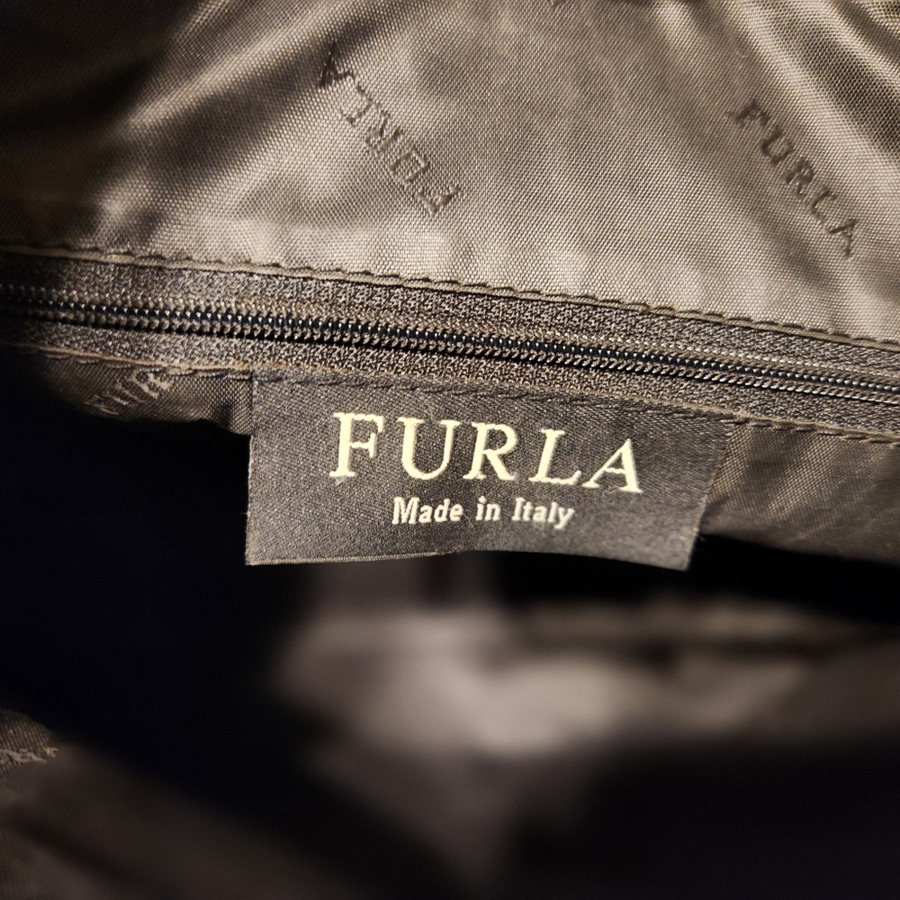 Vintage Furla black Italian leather crocodile purse - Picture 10 of 12